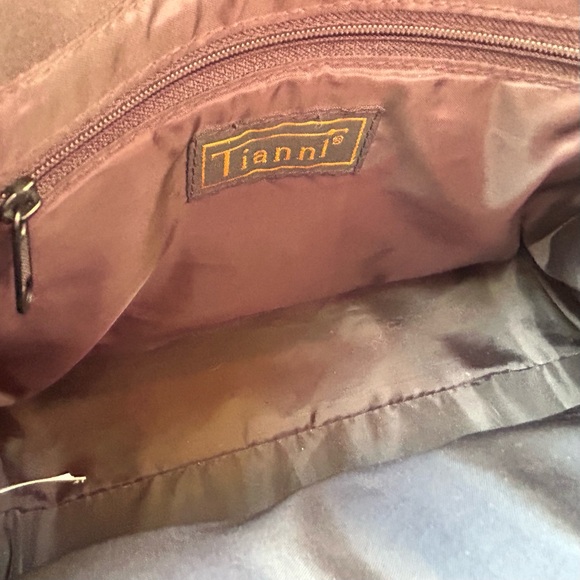 Tianni Black Embroidered Ladybug Handbag Faux Black Bamboo Handles - Picture 8 of 9